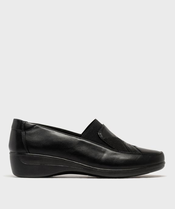 Mocassins confort légers et souples à talon compensé femme vue1 - G'FLEX GEMO FOR GOOD - GEMO