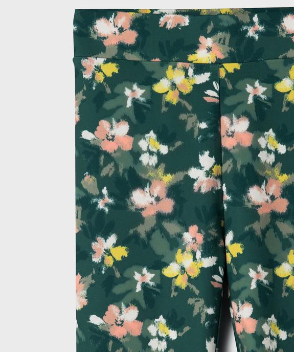 Legging long de sport en stretch à large ceinture élastique fille vue5 - GEMO 4G FILLE - GEMO