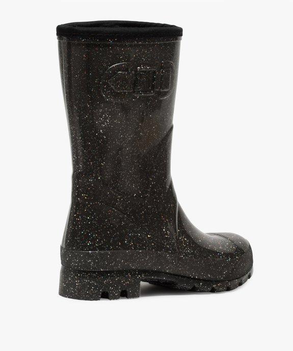 Bottes de pluie femme à paillettes avec doublure chaude vue4 - GEMO (EQUIPT) - GEMO