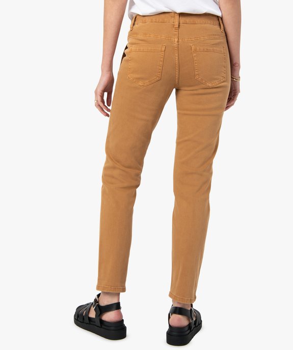 Pantalon femme en denim avec poches plaquées vue3 - GEMO(FEMME PAP) - GEMO