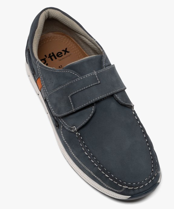Chaussures bateau homme confort dessus en cuir uni et à scratch vue12 - G'FLEX GEMO FOR GOOD - GEMO