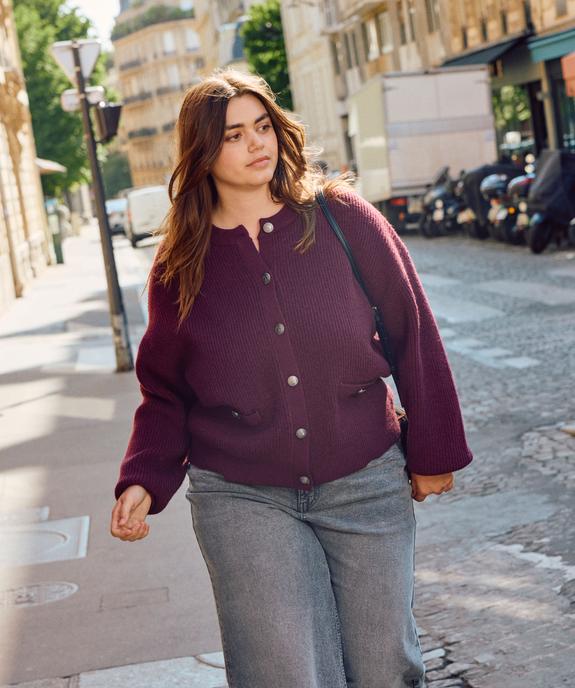 Jean wide leg en coton stretch taille ajustable femme grande taille vue4 - GEMO 4G GT - GEMO