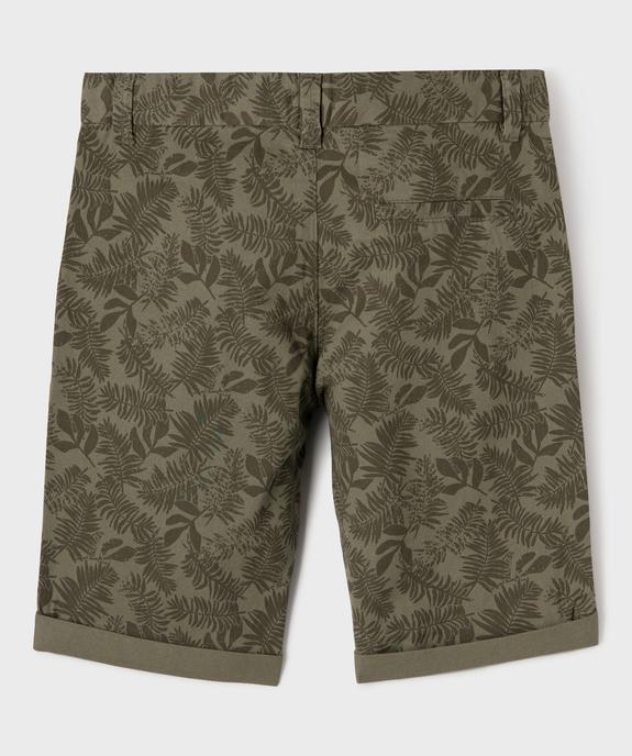 Bermuda coupe chino regular en coton imprimé garçon vue3 - GEMO (JUNIOR) - GEMO