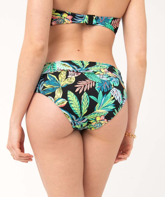 Bas de maillot de bain femme avec revers à la taille vue2 - GEMO 4G FEMME - GEMO