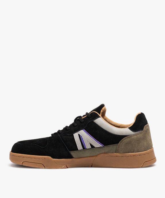 Baskets homme multicolores dessus en cuir suédine - Alma Planète vue4 - ALMA - GEMO