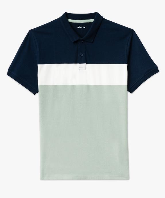 Polo à manches courtes tricolore homme vue4 - GEMO (HOMME) - GEMO