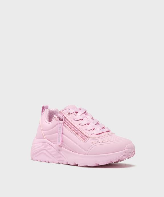 Baskets basses et légères à épaisse semelle et zip fille - Skechers vue2 - SKECHERS - GEMO
