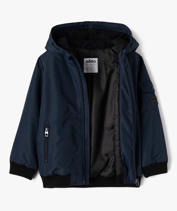 Blouson à capuche déperlant avec intérieur rembourré garçon vue2 - GEMO 4G GARCON - GEMO