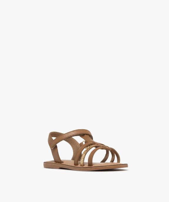 Sandales en cuir multibrides fille vue2 - TANEO - GEMO