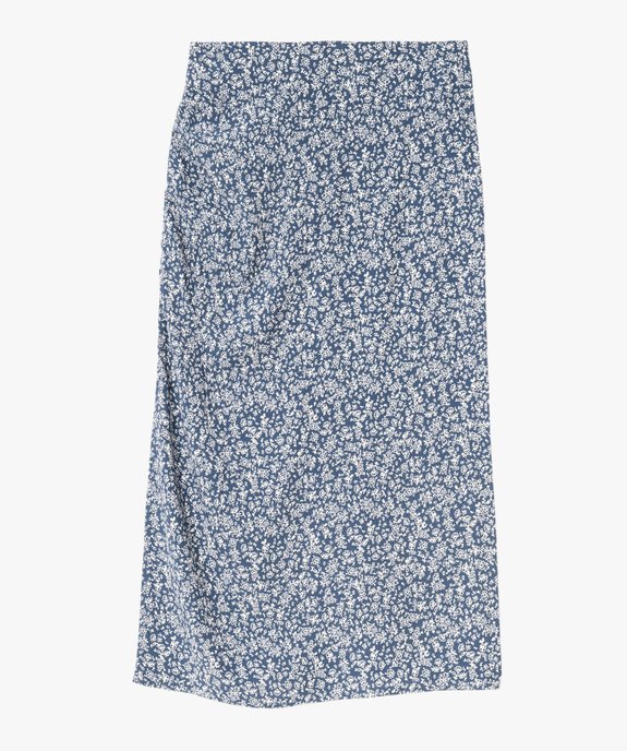Jupe midi fendue en viscose fleurie femme vue4 - GEMO(FEMME PAP) - GEMO