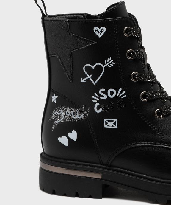 Bottines avec inscriptions et touches pailletées fille - Lovely Wings vue6 - LOVELY WINGS GEMO FOR GOOD - GEMO