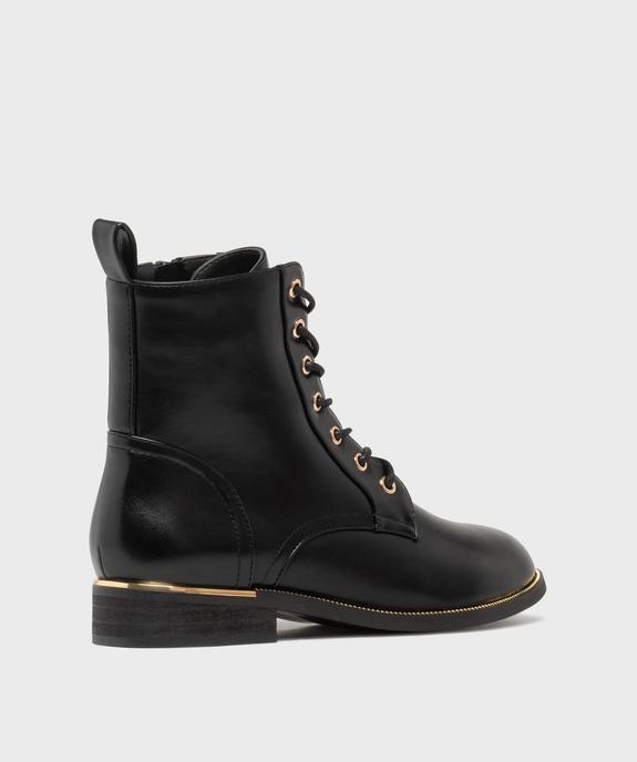Boots plates à lacets et zip femme vue4 - VALENTINA BALDA - GEMO