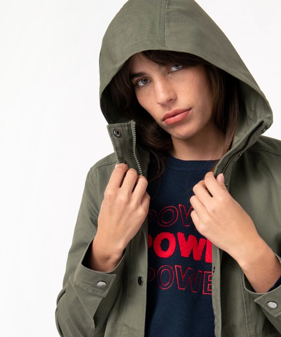 Parka femme à capuche en coton vue2 - GEMO(FEMME PAP) - GEMO