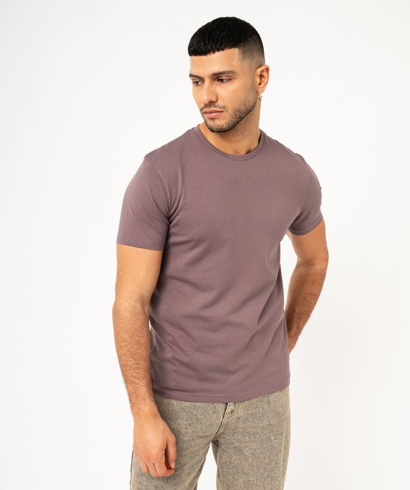 Tee-shirt à manches courtes et col rond homme vue1 - GEMO 4G HOMME - GEMO