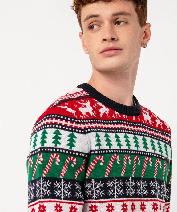 Pull de Noël multicolore homme vue2 - PREMIER PRIX BY GEMO - GEMO