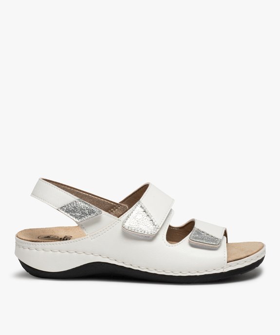 Sandale femme confort à larges brides scratch vue1 - GEMO (CONFORT) - GEMO