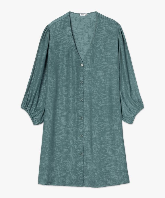 Tunique femme fluide longue et boutonnée vue4 - GEMO (G TAILLE) - GEMO