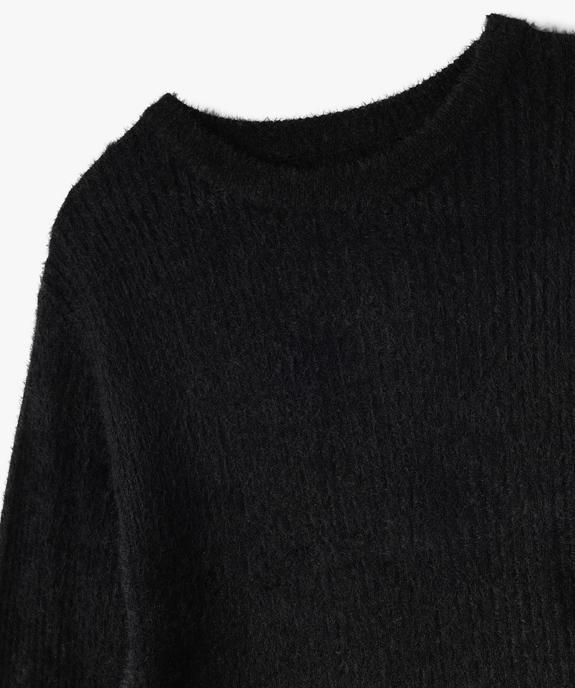 Pull en maille duveteuse à col rond fille vue2 - GEMO (JUNIOR) - GEMO