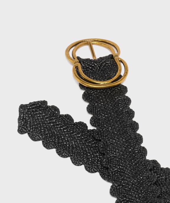 Ceinture large tressée et festonnée à grosse boucle fantaisie femme vue2 - GEMO (ACCESS) - GEMO