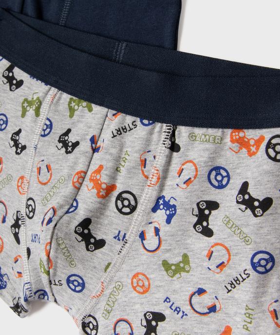 Boxer en coton stretch garçon (lot de 2) vue2 - GEMO 4G GARCON - GEMO