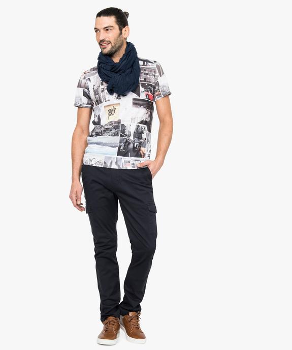 Pantalon en toile avec poches sur les cuisses vue5 - GEMO (HOMME) - GEMO