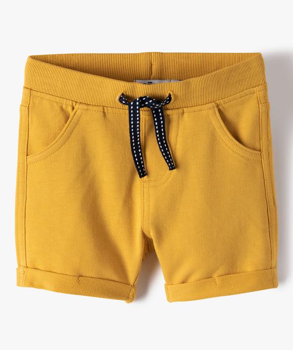 Short bébé garçon confortable en jersey à taille élastiquée vue1 - GEMO 4G BEBE - GEMO