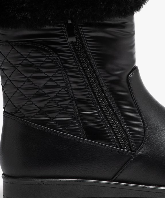 Boots femme confort à col fourré avec effet matelassé vue6 - GEMO (CONFORT) - GEMO