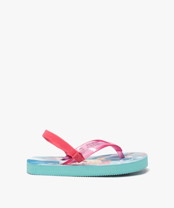 Tongs fille à brides transparentes et bride talon élastique Reine des neiges - Disney vue2 - REINE DES NEIGE - GEMO