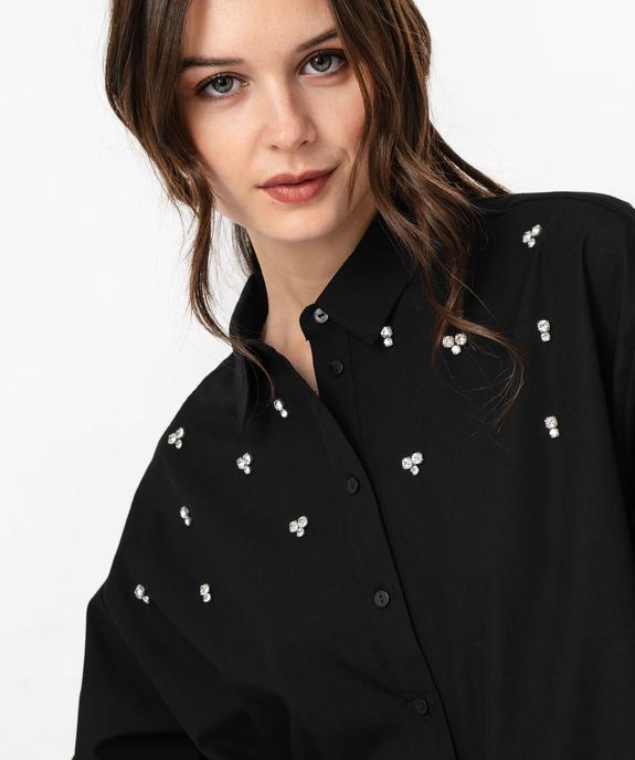 Chemise manches longues à strass femme vue2 - GEMO(FEMME PAP) - GEMO