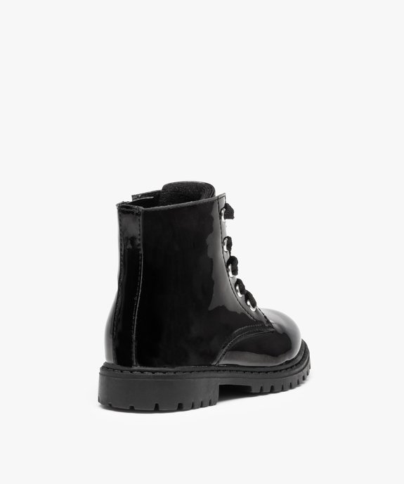 Boots fille vernies fantaisie à doublure chaude vue4 - GEMO (ENFANT) - GEMO