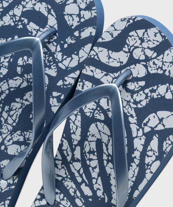 Tongs imprimées à brides métallisées femme vue3 - GEMO (PLAGE) - GEMO