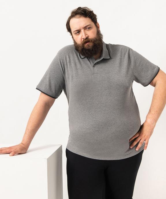 Polo à manches courtes et finitions fantaisie homme vue3 - GEMO 4G HOMME - GEMO
