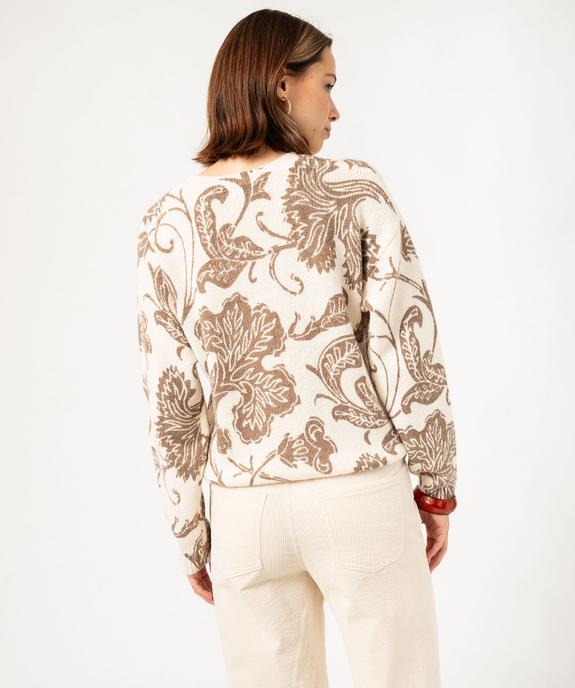 Pull imprimé fleuri femme vue6 - GEMO(FEMME PAP) - GEMO