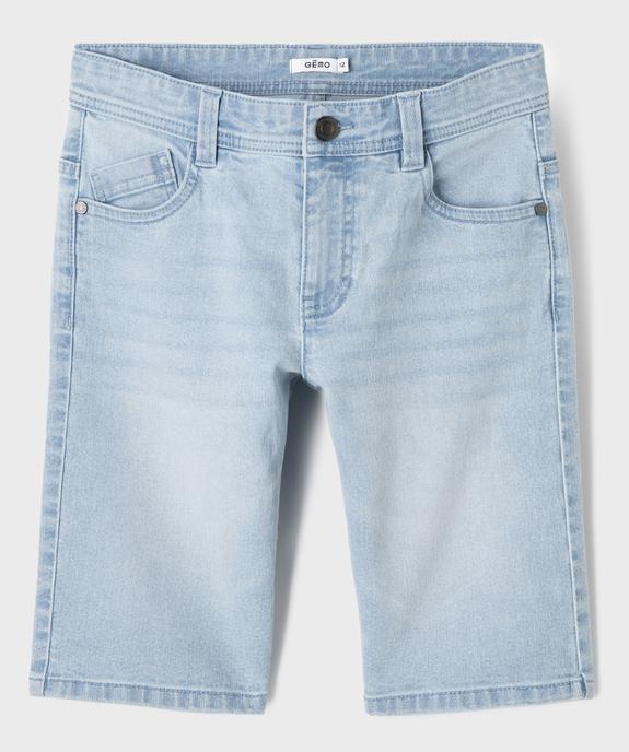 Bermuda en denim coupe slim garçon vue4 - GEMO (JUNIOR) - GEMO