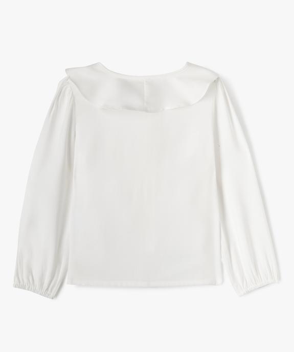 Chemise à grand col volanté fantaisie fille - LuluCastagnette vue5 - LULUCASTAGNETTE - GEMO