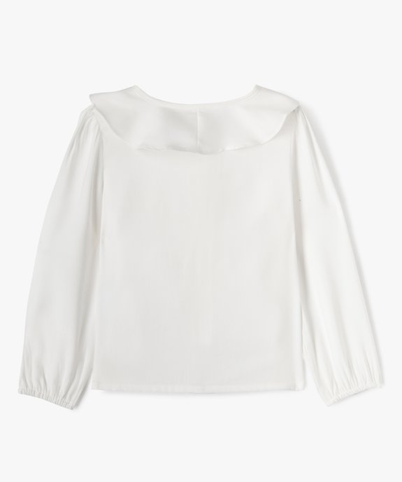 Chemise à grand col volanté fantaisie fille - LuluCastagnette vue5 - LULUCASTAGNETTE - GEMO