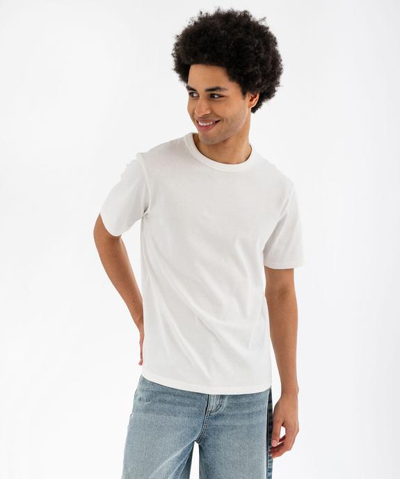 Tee-shirt manches courtes en coton uni homme vue1 - GEMO (HOMME) - GEMO