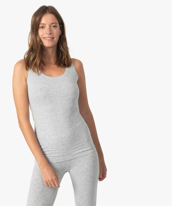 Débardeur femme en coton à col rond vue1 - GEMO(FEMME PAP) - GEMO