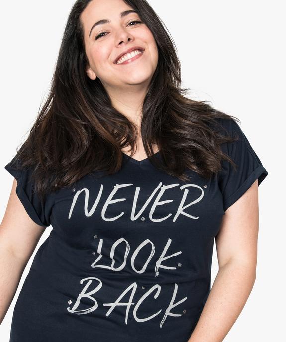 Tee-shirt femme blousant à manches courtes vue2 - GEMO (G TAILLE) - GEMO