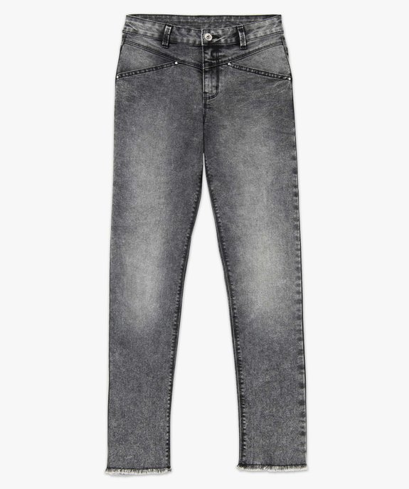 Jean femme coupe Slim avec franges dans le bas - Complices vue4 - COMPLICES - GEMO