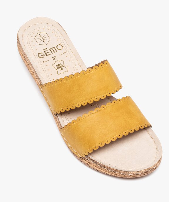 Mules femme confort à brides dentelées unies vue5 - GEMO (CONFORT) - GEMO