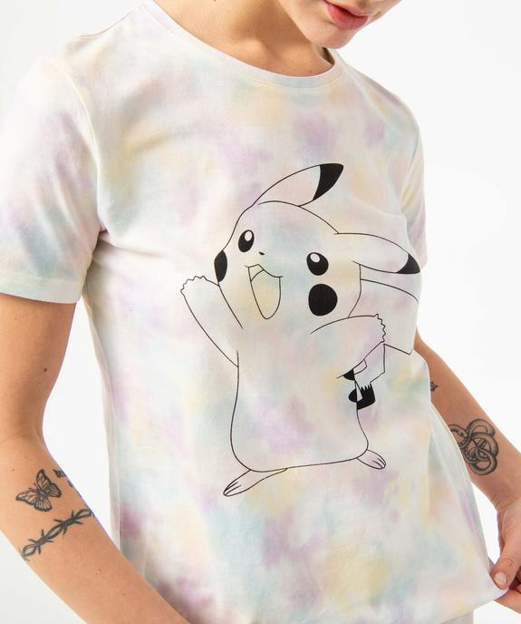 Tee-shirt femme à manches courtes  avec motif - Pokemon vue5 - POKEMON - GEMO