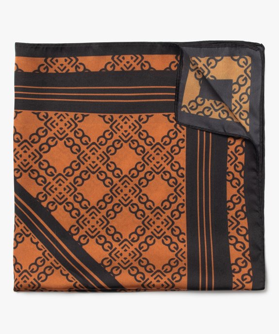Foulard carré en satin femme vue2 - GEMO 4G FEMME - GEMO