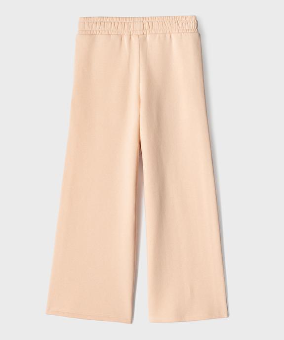 Pantalon de jogging avec bandes contrastantes fille vue4 - GEMO 4G FILLE - GEMO