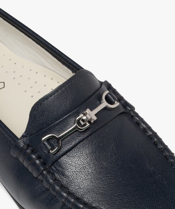 Mocassins confort dessus cuir et talon compensé femme vue6 - G'FLEX - GEMO
