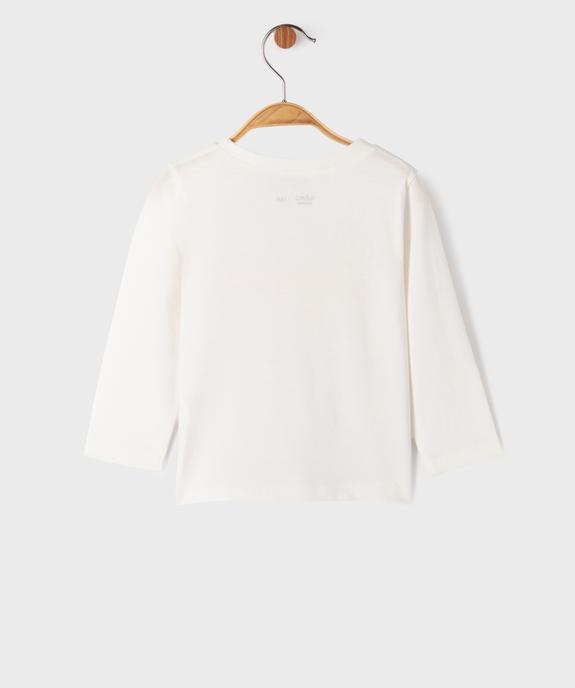 Tee-shirt manches longues imprimé bébé fille vue3 - GEMO 4G BEBE - GEMO