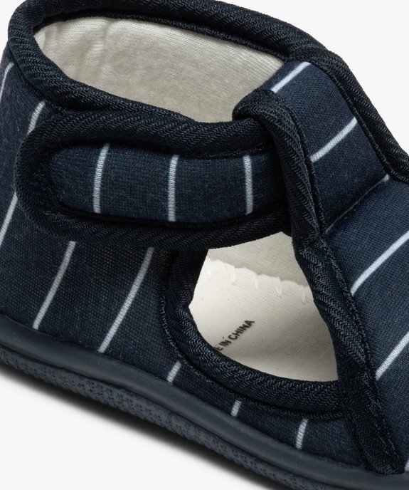 Chaussons bébé garçon en jersey fermeture scratch vue6 - GEMO 4G BEBE - GEMO