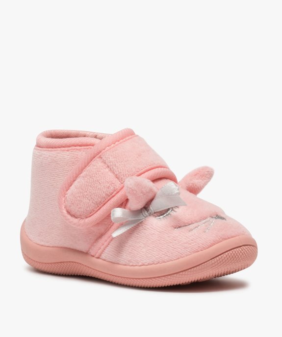 Chaussons bébé fille bottillons en forme de chat - Mieux vue2 - GEMO 4G BEBE - GEMO