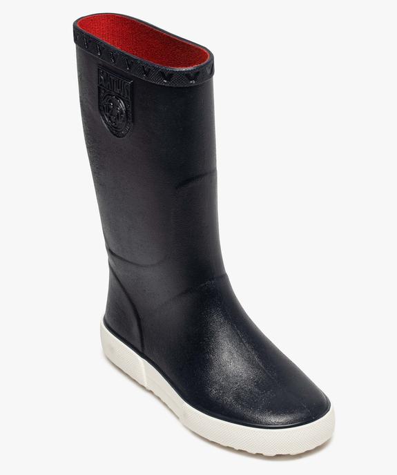 Bottes de pluie garçon unies semelle contrastée – Boatilus vue5 - BOATILUS - GEMO