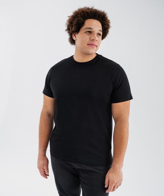 Tee-shirt manches courtes col rond en coton homme vue5 - GEMO 4G HOMME - GEMO